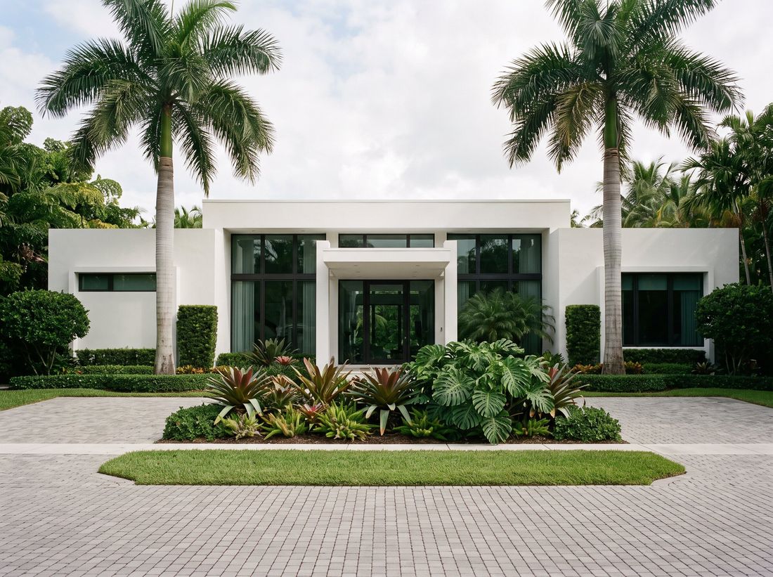 Residential estate exterior in daylight
