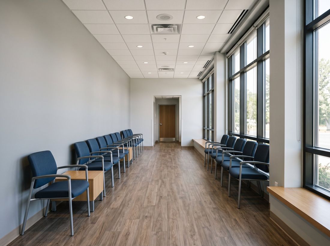 Medical office fit-out in daylight